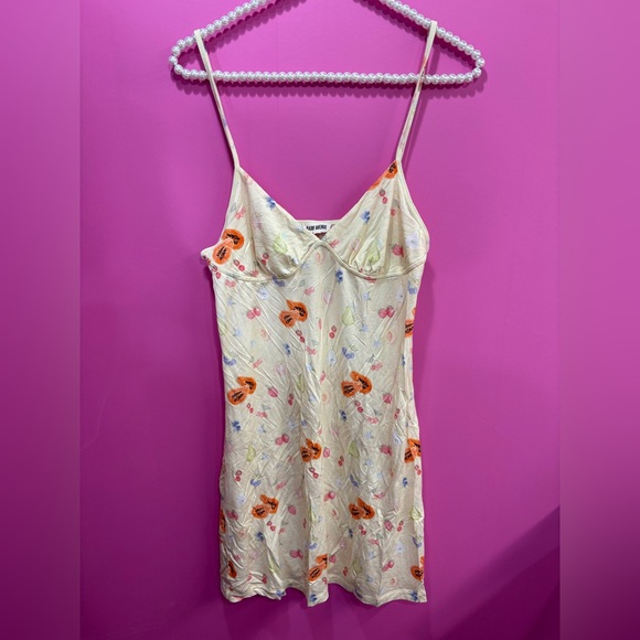 djerf avenue go slow yellow fruit night dress nightgown - Picture 2 of 5